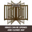 Barrière pour animaux pliable autoportante en bois massif pour chiens, 3 panneaux pour les portes, les escaliers, les couloirs, etc.-93689787-90636806