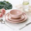 Service de table en céramique 12 pièces pour 4 personnes | Assiettes et bols peints à la main avec dessous en terre cuite rustique et grès résistant aux rayures pour un usage quotidien-588143402