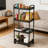 4-Tier Plastic Rolling Utility Cart with Handle