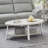 Contemporary Oval Wood Shelf Coffee Table-1781907462