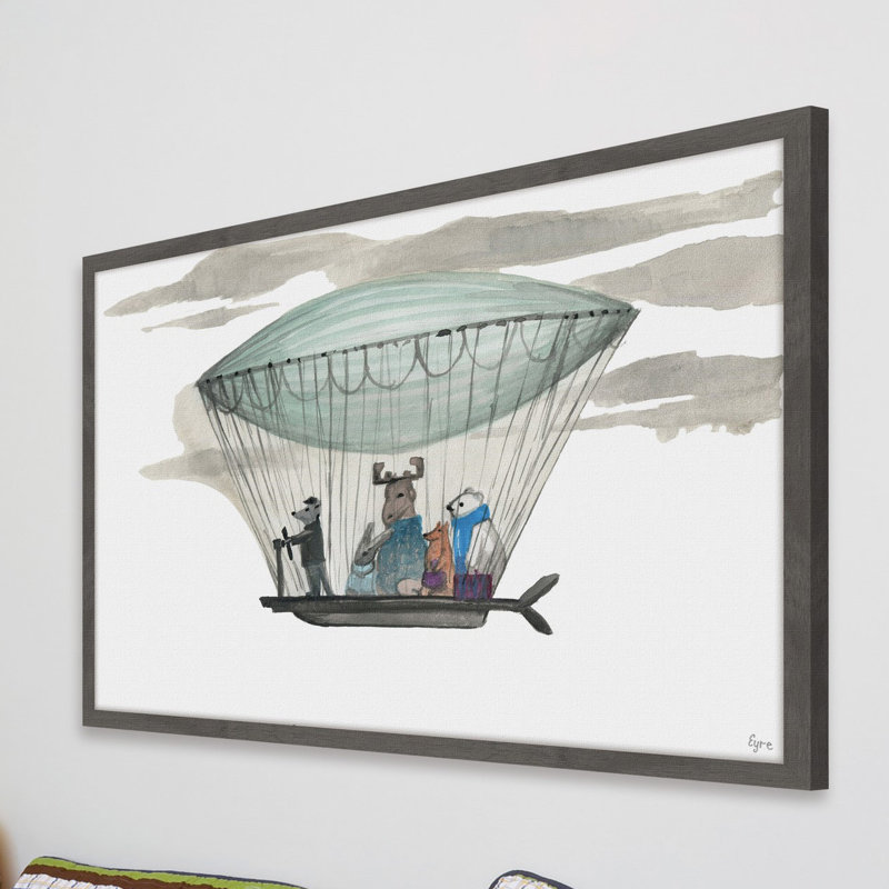 «Globetrotters», reproduction encadrée, H 20 po x l 30 po x P 1,5 po
