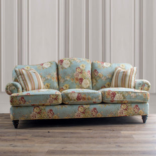Simple Blue Fabric Sofa