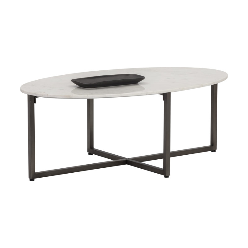 Table basse KIara - ovale - blanc