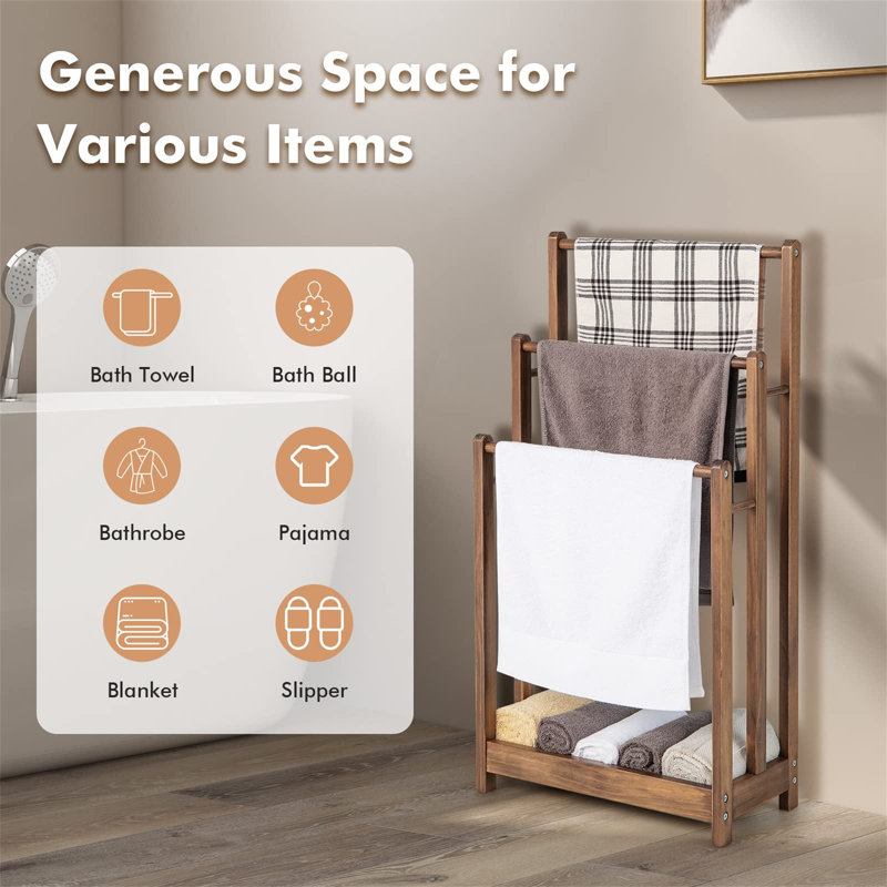 Wood Towel Stand