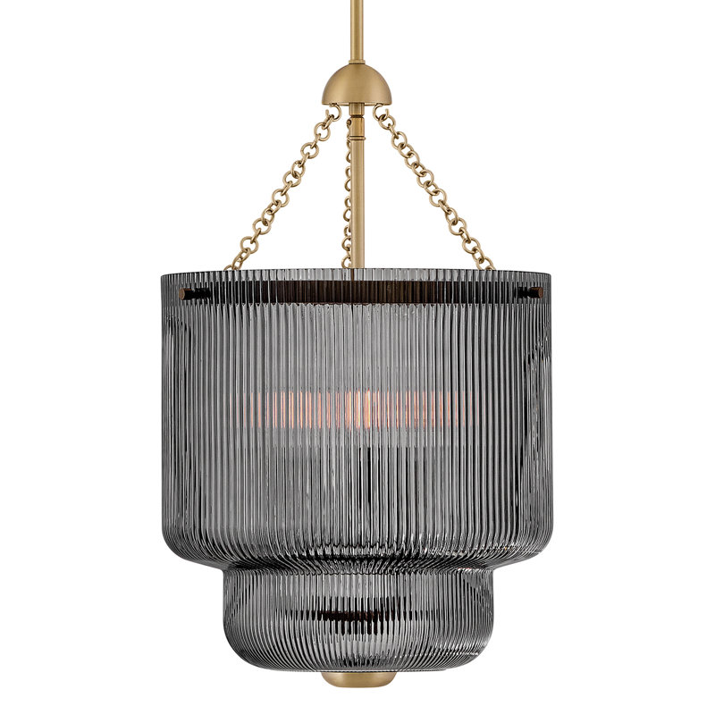 Hinkley Adella Medium Pendant, 20.75" H x 14" W x 14" D, 4 Lights, Gray
