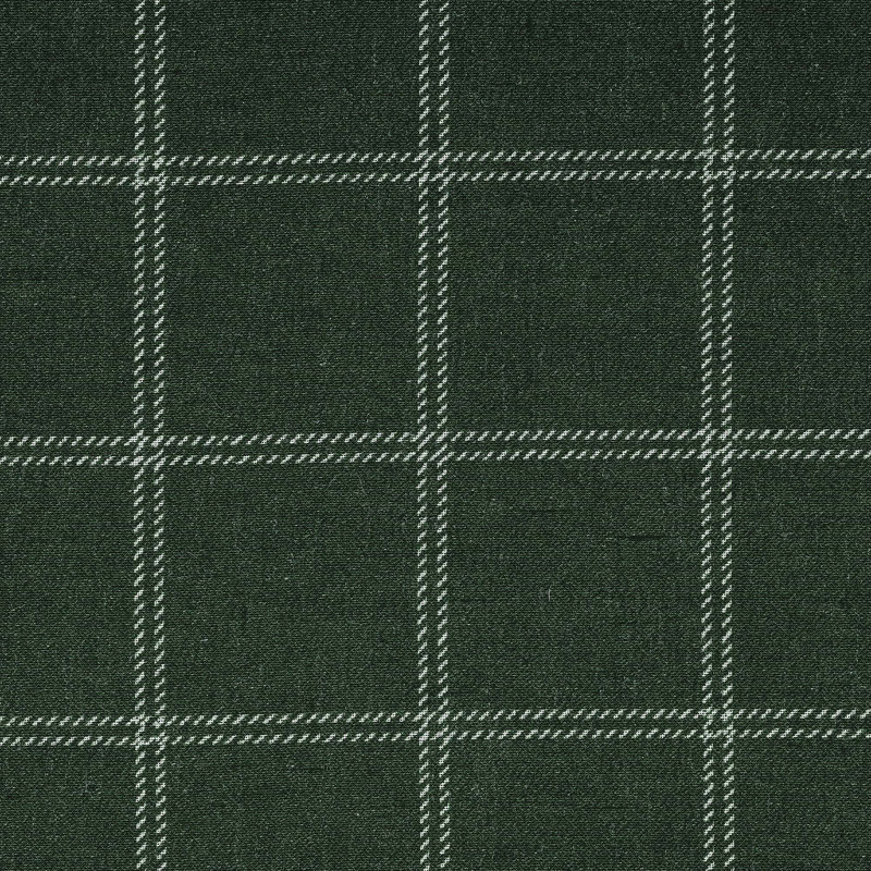 NICETOWN Linen Plaid Curtains Modern Window Panels Check Tartan Light Filtering Curtains for Living Room Bedroom, Rod Pocket Back Tab, 2 Panels