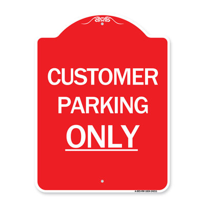 Signmission Designer Series Sign - Customer Parking Only (Violators Will Be Towed) (Symbol)/24209