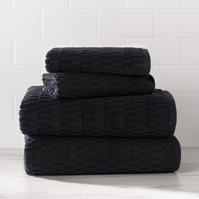DKNY Metro Tile Quick Dry Bath And Hand Towel 4-Piece Set