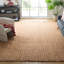 Tapis beige / brun en jute tissé à plat de couleur unie Kiann-402359433