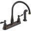 Windemere Two-Handle Kitchen Sink Faucet with Side Sprayer, 3-Hole Kitchen Faucet