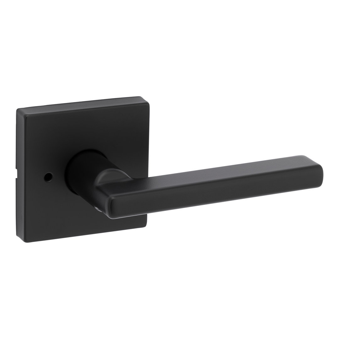 Halifax Privacy Door Lever with Square Rosette Kwikset 