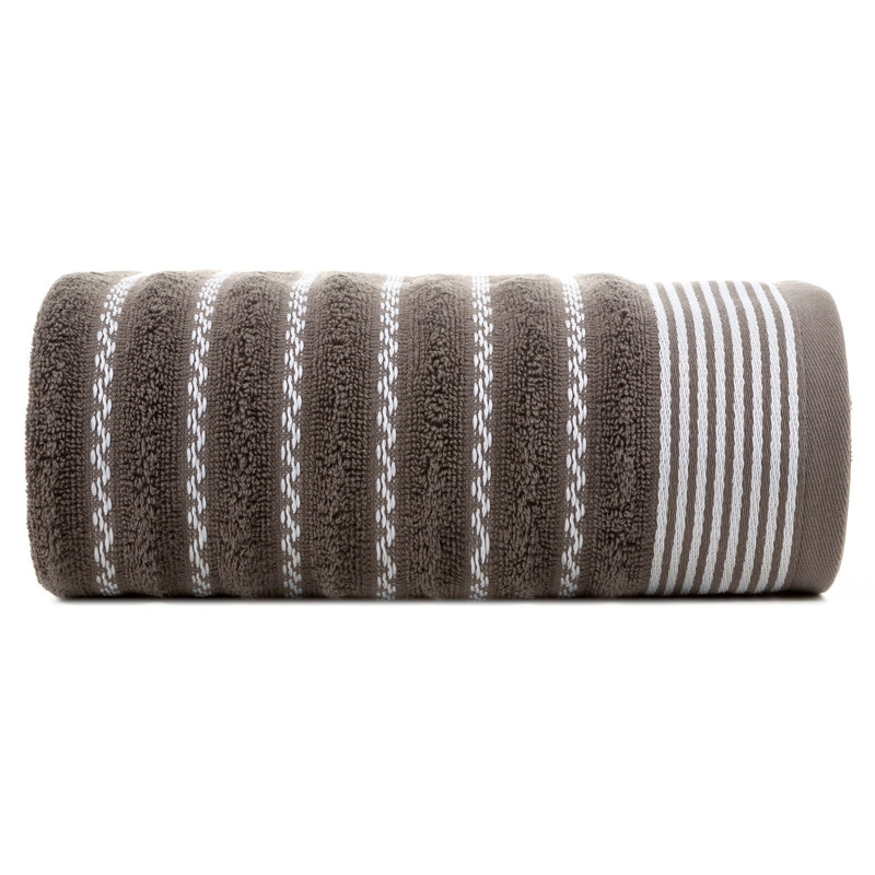Hydiyah Midweight Jacquard Hand Towel, Dark Brown
