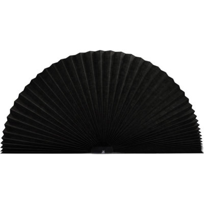 Rideau semi-ombragé auto-adhésif en forme d'éventail, stores plissés, non-tissé, voilage semi-ombragé, rideaux, abat-jour de chambre à coucher, salon, balcon, rayon de 90 cm / 35,43 po