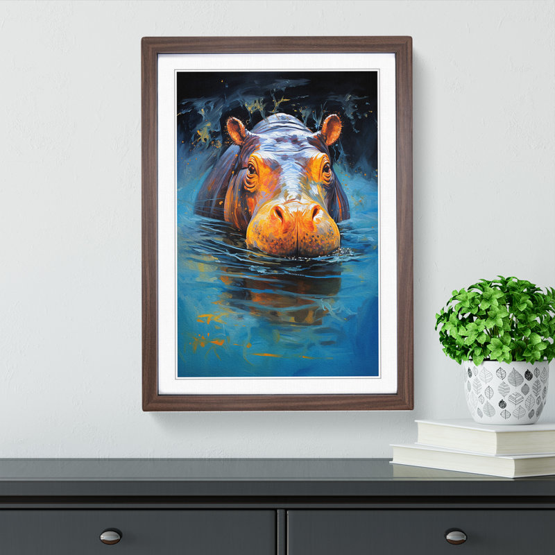 Hippo Abstract - Framed Print