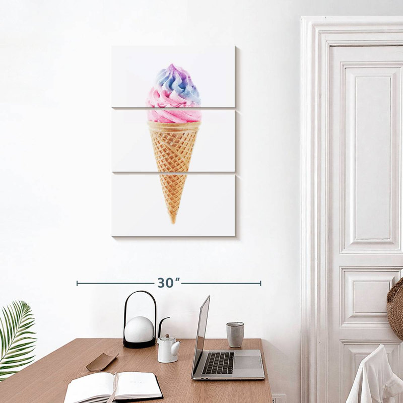 Yarlin Pink Ice Cream, 32" H x 20" W