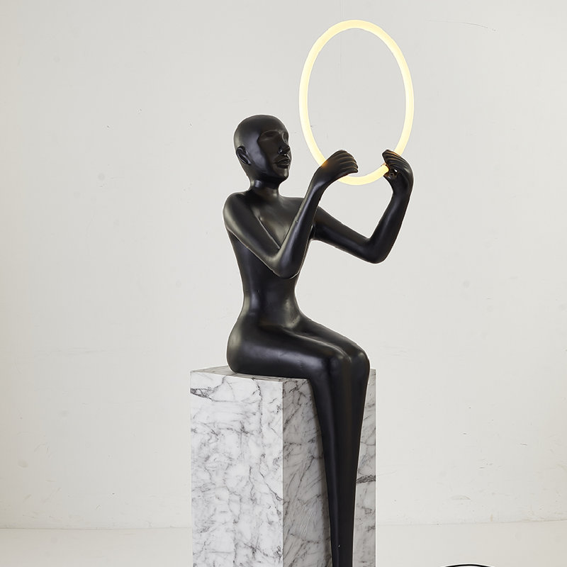 61'' LED Novelty Floor Lamp, Black