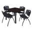 Plateau de table Kee Square, 4 chaises empilables-614626974-614626949-614626948