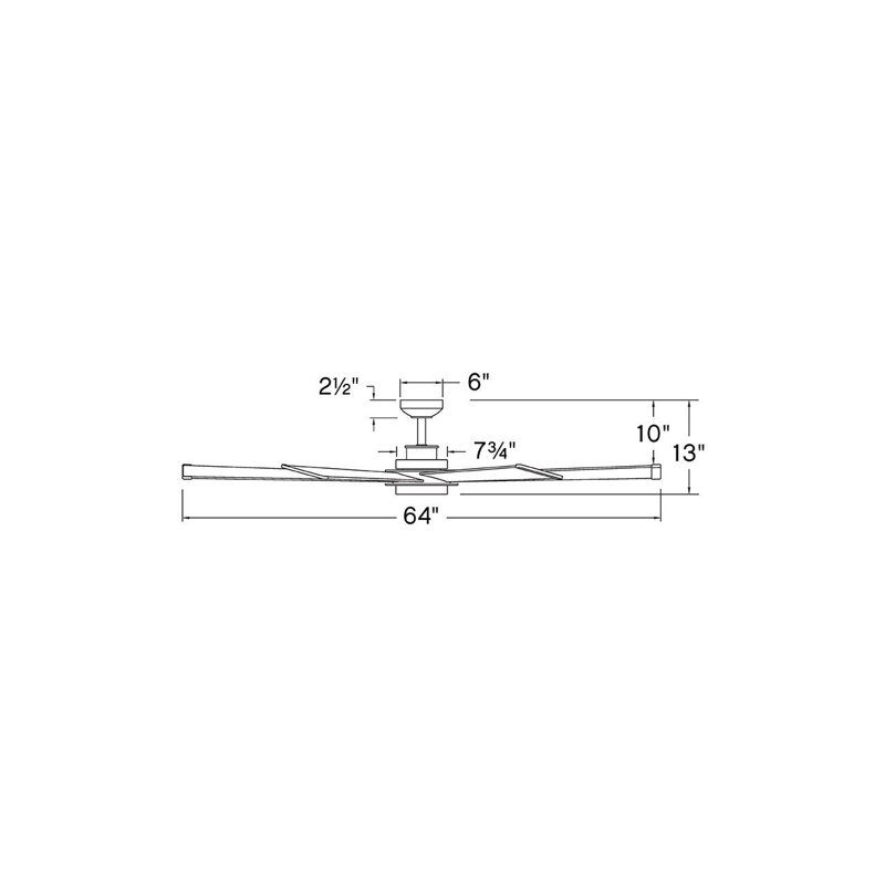 Hinkley Andros LED Ceiling Fan, Matte Black, Matte Black