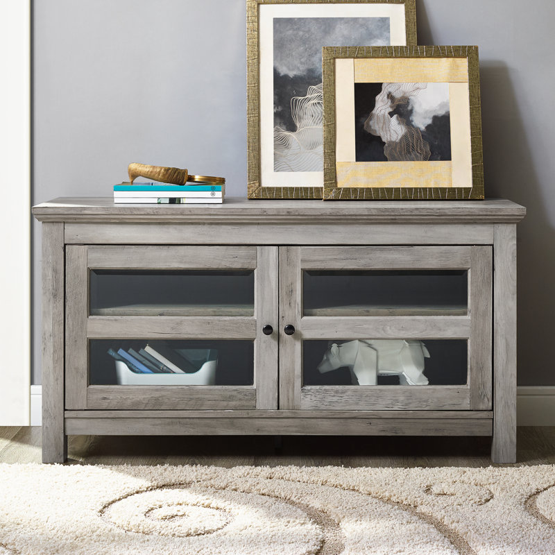 Acantha Unfinished TV Stand for TVs up to 50", Grey Wash