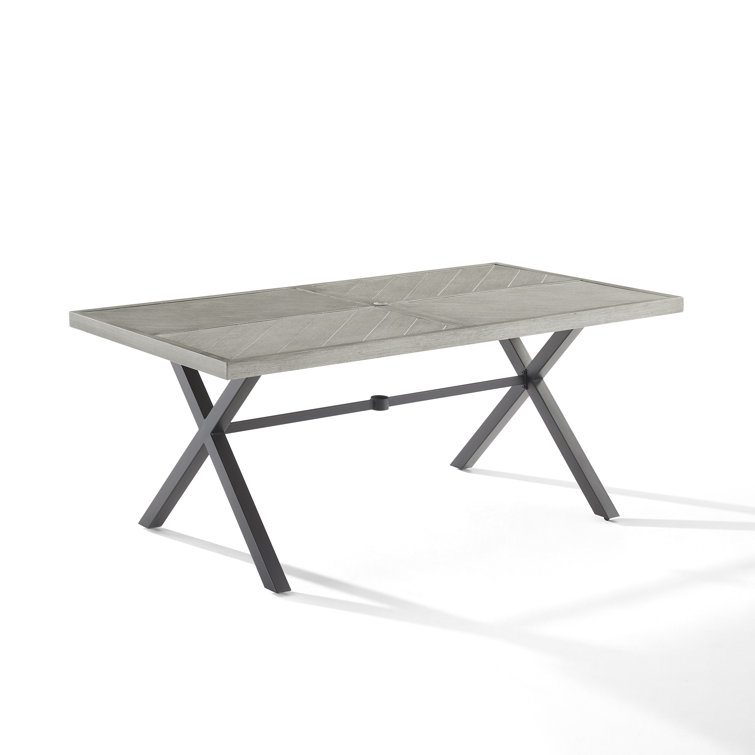 Pulli Rectangular Metal Outdoor Dining Table