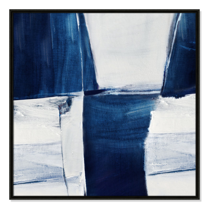 «Blue Midnight Plateau II» par Judith Shapiro, Espresso, H 31,5 po x l 31,5 po