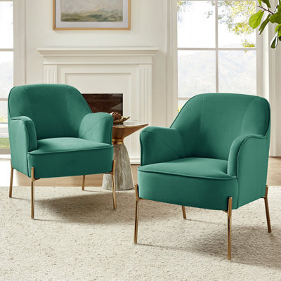 Cleo 26" Wide Contemporary Chair with Recessed Arms