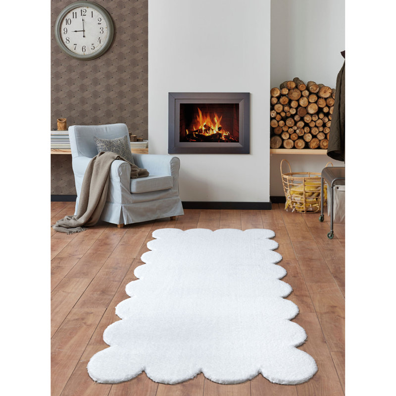 Premium Hall Carpet, 2.6 x 9.8 ft, White | 100% Polyester, 0.8 in Pile Height | Non-Slip Plush Underside, Antibacterial, Anti-Allergenic, Antistatic | Machine Washable at 86°F | Ideal for Elegant Home Decor
