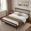 Lit plateforme rétro avec tête de lit style Windsor-131076659-131076661