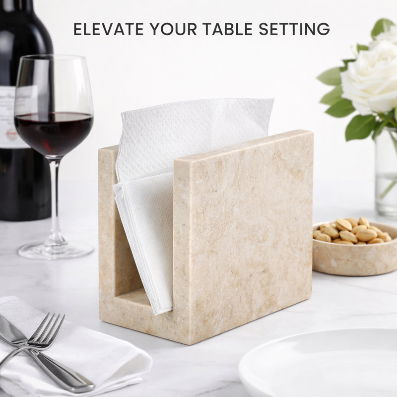 Champagne Marble 5 3/4" Napkin Holder