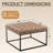 28" Square Button Tufted Metal Ottoman