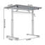 Bureau à hauteur réglable pour bureau à domicile - Bureau d'étude ergonomique à manivelle avec design compact de 60 cm x 100 cm, plateau gris et cadre blanc pour adultes et enfants-123772119-123772120