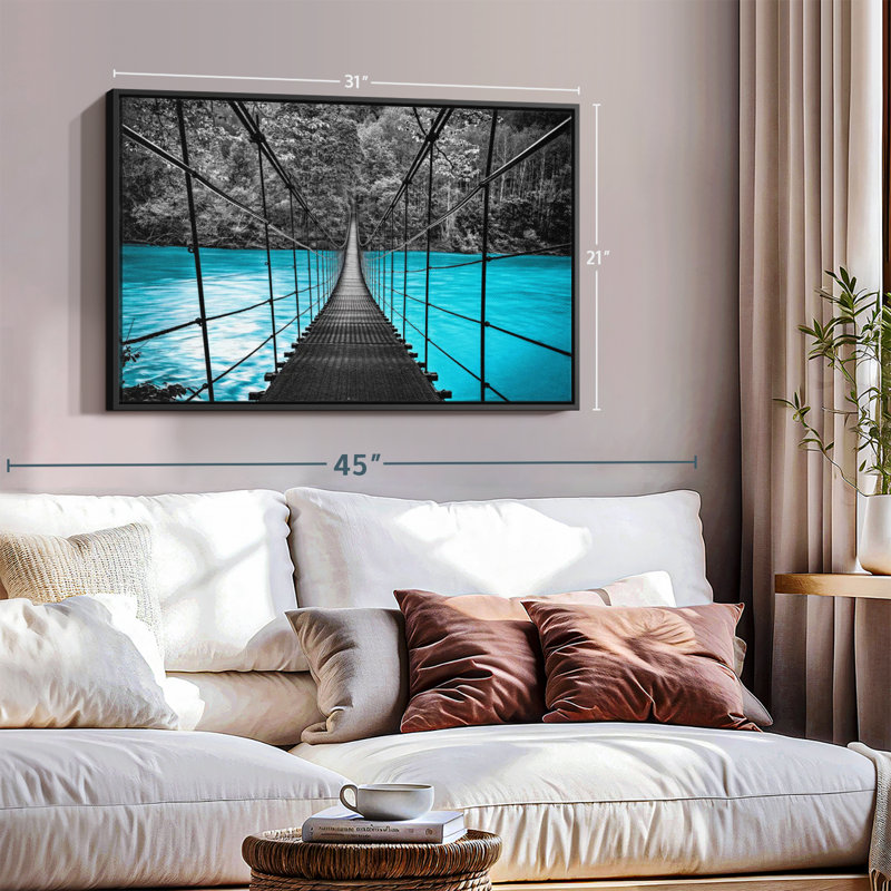 Impression sur toile Suspension Bridge, H 31 po x l 21 po