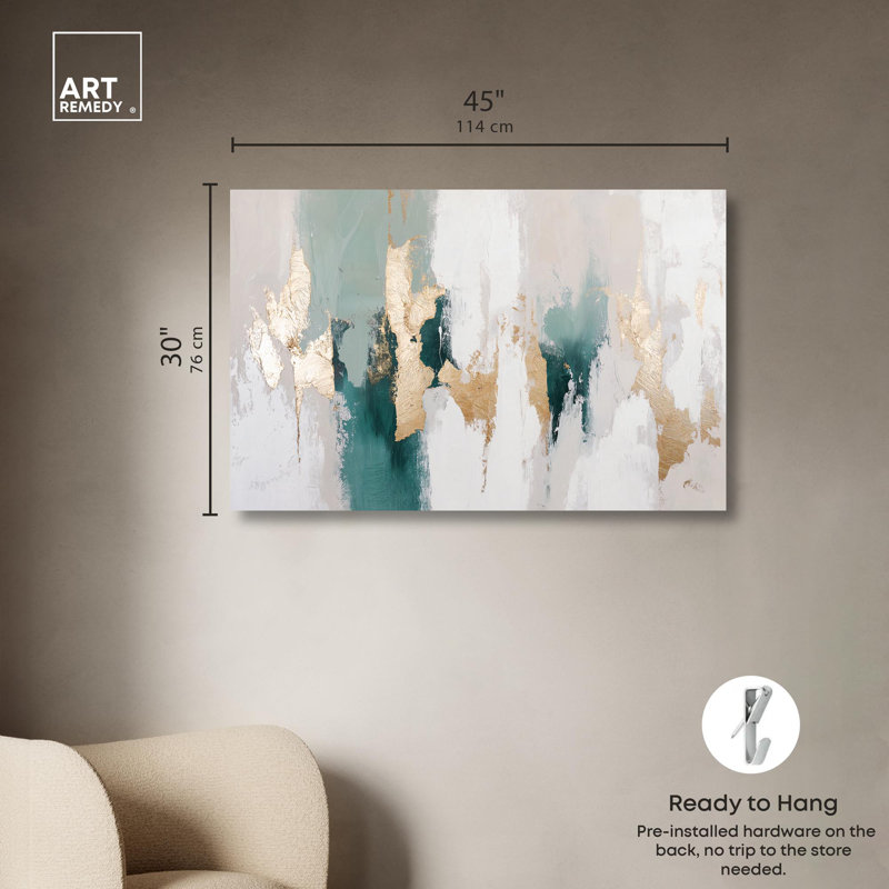 Aurora in Motion II Large Abstract Wrapped Canvas Art