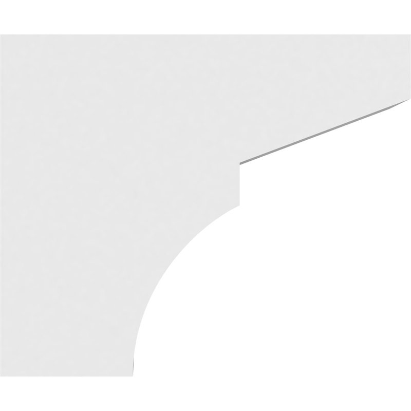 Queue de chevron standard en PVC de qualité architecturale Monterey, H 10 po x l 5 po x P 12 po