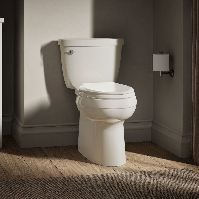 Cimarron Comfort Height Elongated Chair Height Toilet Bowl, Biscuit