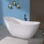 Baignoire autoportante blanche 51 po en acrylique avec trop-plein et drain 51 po