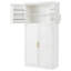 Garde-manger 70,9 po de hauteur - autoportant avec 4 portes, plateaux coulissants et tablette réglable-1081096000