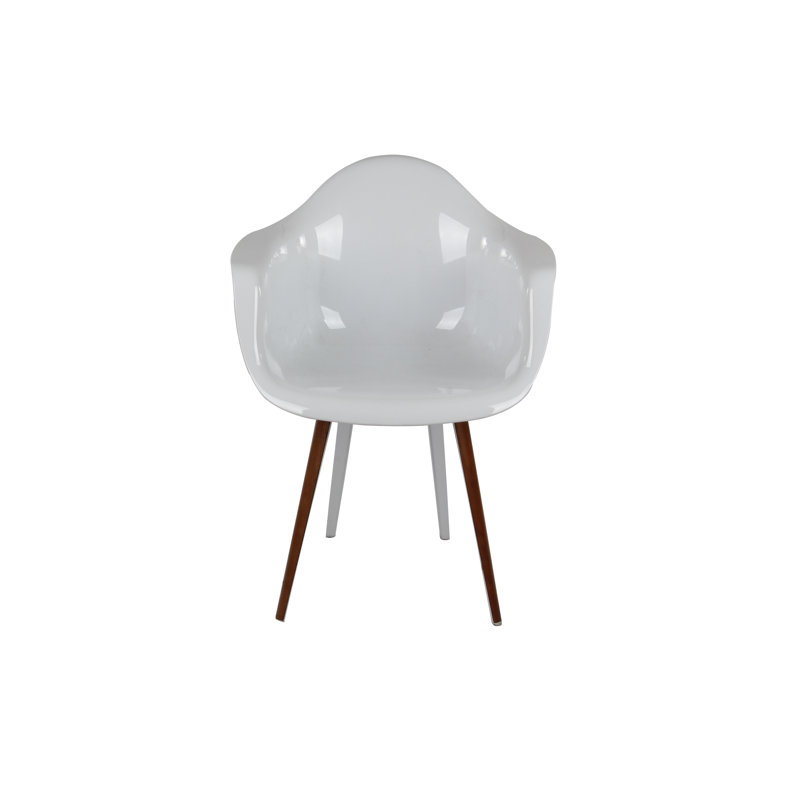 Chaise avec accoudoirs en bois massif Rosita Slice, Noyer
