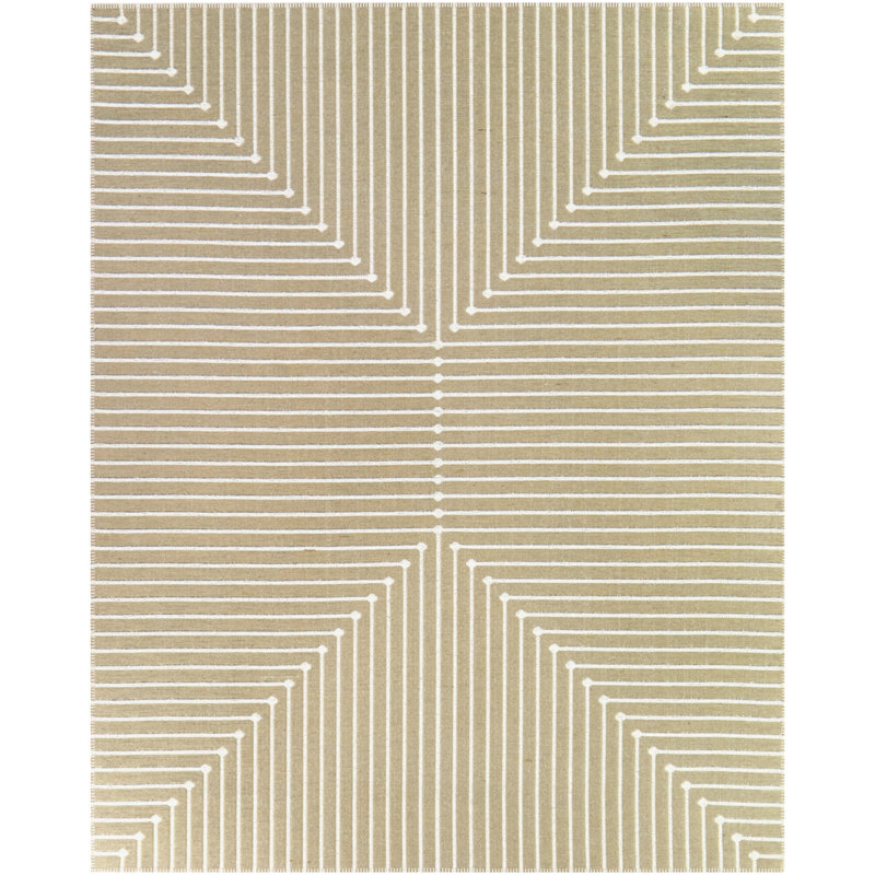 Tapis brun à motif géométrique transitionnel Ralphe, Rectangle 7 pi 10 po x 10 pi