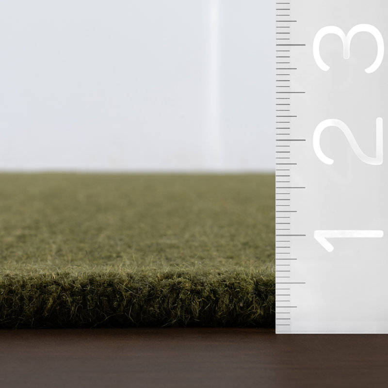 Cotina Modern Bordered Handmade Wool Rug, Rectangle 7'6" x 9'6"