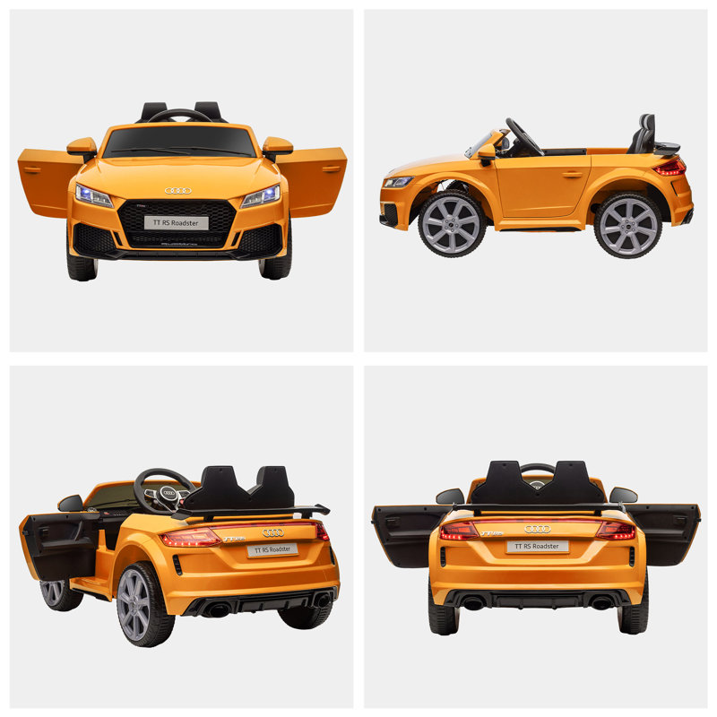 Yellow 6V Audi TT RS Roadster Kids Electric Ride-On Car