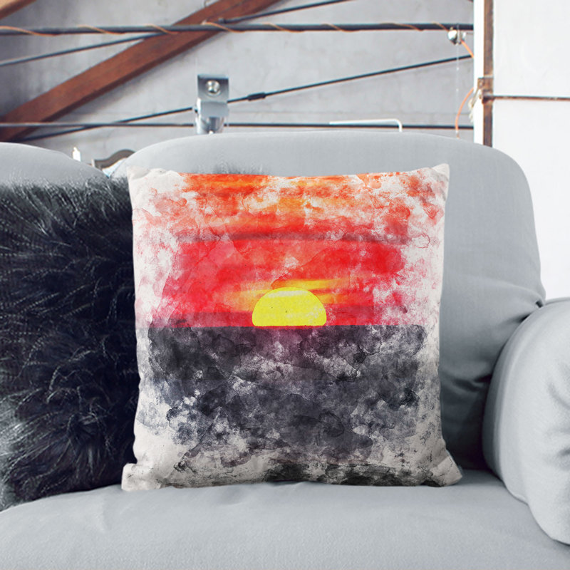 Square Cushion, 55cm H x 55cm W x 20cm D, Black