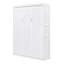 Lit escamotable double pleine grandeur avec tablettes, blanc