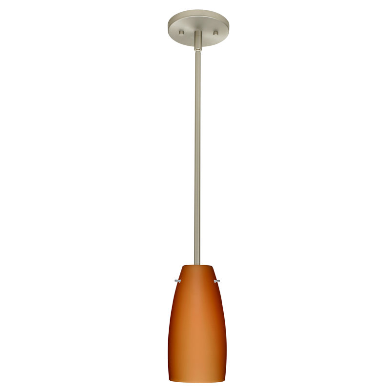 Luminaire suspendu 1 cloche pour une cloche Tao, Craie, Nickel satiné, DEL