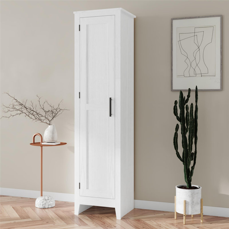 Imiyah Single Door Storage Cabinet, White
