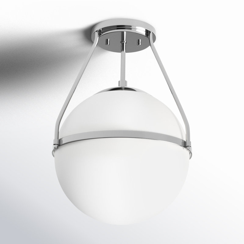 Amirah 1-Light Ceiling Light in Chrome, Chrome