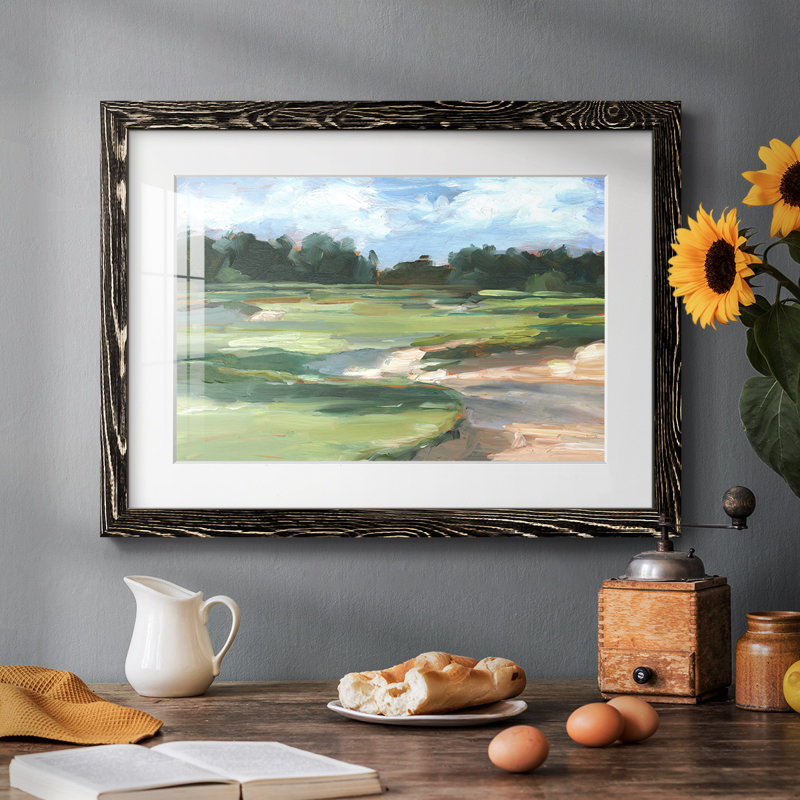 Golf Course Study II, reproduction d'art encadrée, Noir, H 14 po x l 20 po x P 1,5 po