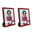 Ensemble de 2 cadres muraux en bois 4 "x 6" rouges-89854917-89854916