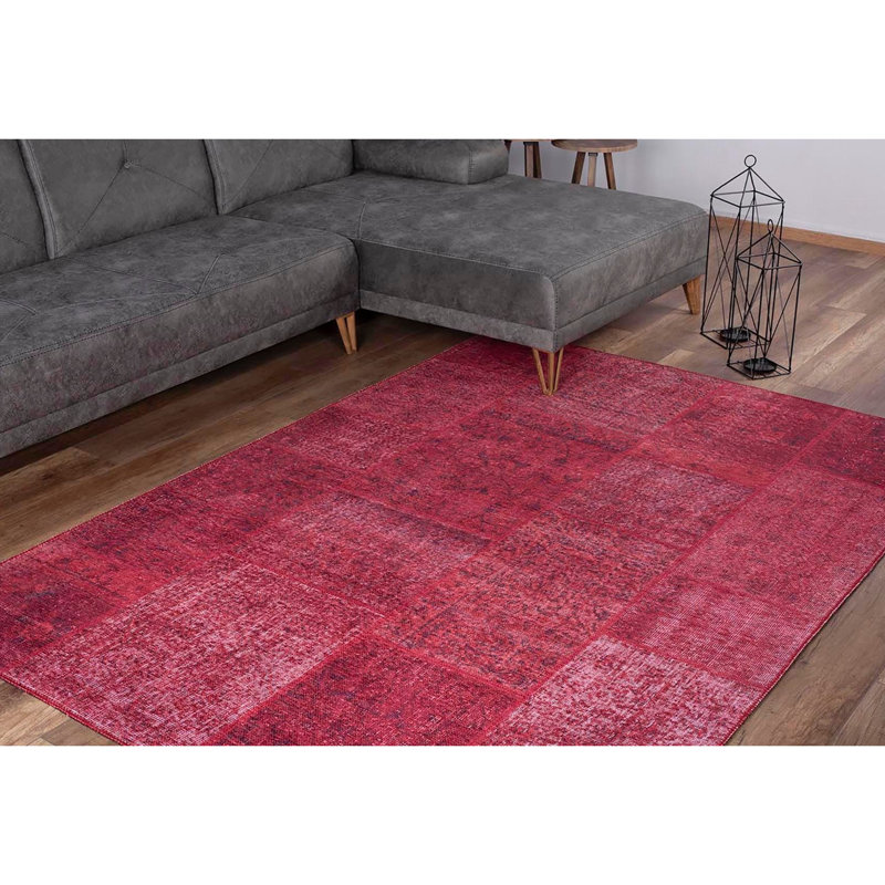 Premium Machine Washable Carpet, 4.6 x 6.2 Feet, 100% Polyester, 1850 g/m² | Pile Height: 0.2 Inches | Eco-Friendly Recycled Poly Cotton Underside | Perfect for Living Room, Bedroom, and High-Traffic Areas