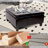 35" Wide PU Leather Button Tufted Square Bench Coffee Table Upholstered Lift-Top Ottoman with Storage-1763811189
